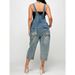2022 New Clothing European And American Cross-Border Best-Selling Fashion Casual Women's Denim Overalls_ecoleips.com