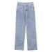 Women's Straight-leg Wide-leg Jeans 2023 New Autumn High-waisted Loose-fitting Workwear Pants For Petite Figures,_ecoleips.com