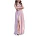 Cross-Border Elegant Sexy Spaghetti Strap Mesh Split Floor-Length Evening European And American Party Backl_ecoleips.com