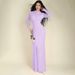 Women's Fashion 2025 Summer New Fashionable Elegant Slim Fit Ruched Zipper Round Neck Long Sleeve Dress Wholesale_ecoleips.com