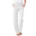 Suitable For All Seasons Spring Summer Women's Solid Color Cotton Linen Drawstring Loose Casual Wide-Leg Pants_ecoleips.com
