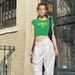 Summer American Style Spicy Girl Inner Wear Crop Top Short Sleeve T-Shirt Y2K Round Neck Pullover Base Layer Women's_ecoleips.com