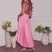 Women's Clothing Summer Solid Color Halter Neck Fashion Pleated Sexy Backless Dress_ecoleips.com