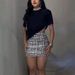 2025 New Women's Fashion Casual Set With Emed Short Sleeve Top And Skirt_ecoleips.com