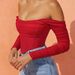 2024 New Style Off-Shoulder Fishbone Top With High-End Feel, Sheer Mesh, Sexy And Revealing_ecoleips.com