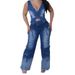 Women's Clothing Fashion Leisure New Multi Pocket Wide Leg Retro Vest Suit_ecoleips.com