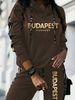 Women's Fashion Gold Letter Print Hoodie And Trousers 2-Piece Set Spring/Autumn Comfortable Streetwear Ensemble 0051_ecoleips.com