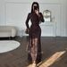 Women's Clothing Elegant Lace Bodycon Evening Gown Autumn Winter Collection_ecoleips.com