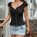 Aria Basics Aria Basics Cross-border European American Y2K Hot Girl Style Summer Short-sleeve Ruffled Tank Top Women's Clothing 2025 Autumn And_ecoleips.com