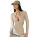 Trendy Women's Jumpsuit – Stretchy Knit Romper With Zipper Top & 3/4 Shorts (S-XL, Rayon Blend, Mid-Rise, 9 Colors)_ecoleips.com