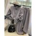 Women's Clothing Two Piece Set Fleece Lined Hooded Sweatshirt And High Waisted Slimming Wide Leg Pants Casual Sportswear_ecoleips.com