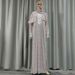 New Ethnic Style Lace Zipper Scarf Long Sleeve Set Abaya Muslim Women Floral Prayer Dress_ecoleips.com