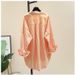 Women's Clothing Printed Long Sleeved Shirt For Women Spring And Autumn Literary Loose Simple Mid Length Cardigan Shirt_ecoleips.com