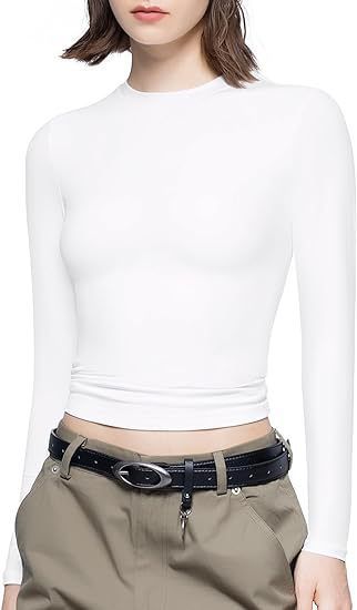 Cross-Border Autumn Long Sleeve Top Hot Girl Outerwear T-Shirt Women Pullover Round Neck Base Shirt Women's_ecoleips.com