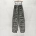 Women's Clothing Workwear Design Denim Leggings For Women Spring New Multi Pocket High Waist Slim Harem Trousers_ecoleips.com