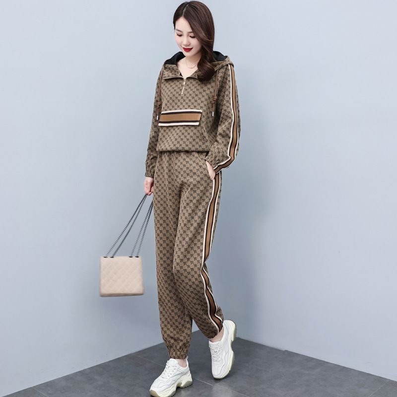 new lazy temperament knitted suit svel vest sweater cardigan pants three piece set_ecoleips.com
