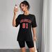 Women's Casual Round Neck Short Sleeve T-Shirt Multi-Color Style Simple Fashionable Sports Top Solid Printed Loose Fit_ecoleips.com