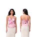 Women's Clothing Niche Retro Print Contrast Color Sexy Mesh Splicing Sexy Hot Girl Slim Camisole Vest_ecoleips.com