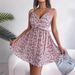 Clearance Sale: Spring/Summer Floral V-neck Ruffled Hem Maxi Dress, Vacation Sundress, European And_ecoleips.com