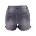 Women's High-Waisted Ripped Denim Shorts – Stretch Comfort, Distressed Style & Trendy Frayed Hem_ecoleips.com