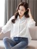K Lace Lace Lapel White Shirt, Women's Long Sleeved Shirt, Unique And Beautiful Temperament Top_ecoleips.com