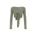 New Personality Hot Deep V Open Chest Design Sense Lace Up Show Figure Navel Top Cardigan Women_ecoleips.com
