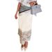 Women's Elegant Satin Skirt With Lace Trim Side Slit High-End Mid-Calf Pleated Style For Autumn Winter Commuting_ecoleips.com