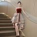 Bride's Wedding Toast 2026 New Style Petite Engagement Evening Luxurious High-End Party Dress For Women_ecoleips.com