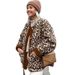 High-End Leopard Print Lambswool Jacket Autumn And Winter Niche Long-Sleeved Top Women_ecoleips.com