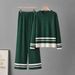 Women's Fashionable Casual Comfortable Knitted Color Blocked Two Piece Set Relaxed Everyday Wear Versatile Comfortable Feshion Trend_ecoleips.com