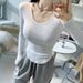 2025 Pure Desire Style Sexy Base Shirt, Women's Long Sleeved T-Shirt, 2025 Autumn Winter New Item, Slimming And Tight_ecoleips.com