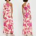European And American 2025 New Rose Print Satin Dress Female Oblique Shoulder Temperament Long Skirt_ecoleips.com