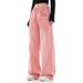 Women's Clothing High Street Loose Straight Pink Washed Jeans Spring And Summer High Waist Drape Mopping Wide Leg Trousers_ecoleips.com
