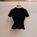 Women's Clothing Slim Fit Velvet Top With Rhinestone Hepburn Style High End Autumn New Arrival Clothing For Ladies_ecoleips.com