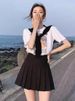 K New High-waisted Pleated Skirt For Women; Slimming Outfit; Short Skirt For Plus-size Women; Half-body JK Dress_ecoleips.com