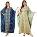 Women's Clothing Fashion Sequins Heavy Embroidery Dress Bat Sleeve Waist Loose Robe_ecoleips.com