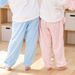 Women Lounge Plush Pajama Pant Flannel Funny Elephant Novelty Shorts Humorous Underwear Prank Gift Couple Pants Sleepwear_ecoleips.com