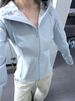 Aria Basics White Gray Slim-fit Softshell Jacket Women, Fleece-lined Thick Coat Autumn And Winter Outdoor Wear, Suitable For Petite_ecoleips.com