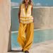 Women's Clothing Women's V Neck Sleeveless Vest And Wide Leg Pants Set Loose Casual Two-Piece Outfit Style For Formal & Casual For Women_ecoleips.com
