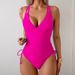 Women’s Clothing One Piece Swimsuit Women New Solid Color Swimsuit Bikini_ecoleips.com