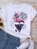 European And American Cross-border Foreign Trade Women's Geometric Pattern Round-neck Printed Short-sleeve T-shirt Top_ecoleips.com