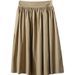 Women's Clothing Light And Elegant Cotton Blend High Waist Over Knee Length Khaki Small Pleated Umbrella Skirt Half Skirt A Line Skirt_ecoleips.com