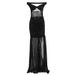Women's Sexy V Neck Slim Fit Dress Solid Color Slit European American Style Fashion Summer Hot Girl Cross Border_ecoleips.com