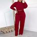 Women's Clothing Autumn New Long Sleeved Round Neck Sweatshirt Elastic Waist Trousers Casual Fashion Two Piece Suit_ecoleips.com
