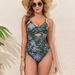 Sexy One-Piece Swimsuit – Backless Triangle Bikini Cutout Turn Heads At The Beach (Peacock Green, Bluish)_ecoleips.com