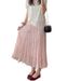 Light Flowing Pleated For Women New Style Large Hem Slimming Ruched A-line Skirt_ecoleips.com