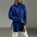 Oversized High-Neck Knit Sweater – Breathable Viscose Blend (S-L, 8 Earth Tones, Relaxed Elegance For Work & Weekend)_ecoleips.com