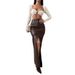 Women's Clothing Style Women's High Waist Slim Skirt Leather Design Solid Color Simple Slit Detail For Formal & Casual For Women_ecoleips.com