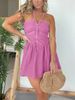 Women’s Clothing Spring New Products Hot Sale Halter Neck Denim Dress_ecoleips.com