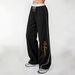 Women's Streetwear Milan Series Elastic Waist Trousers Casual Loose Fit Slimming Design 9016 Print Polyester Spring/Autumn_ecoleips.com